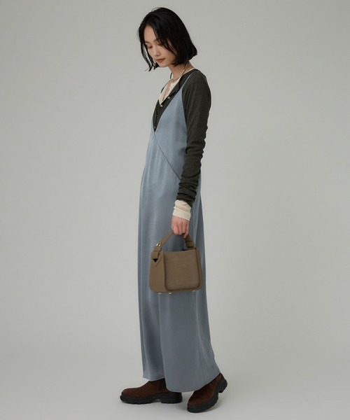 BABYLONE（バビロン）の「ヴィンテージサテンワンピース（ワンピース・レディース・グレー/ブラウン・フリー）」の6枚目の写真