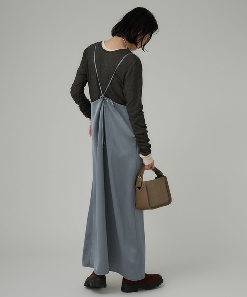 BABYLONE（バビロン）の「ヴィンテージサテンワンピース（ワンピース・レディース・グレー/ブラウン・フリー）」の7枚目の写真