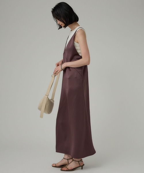 BABYLONE（バビロン）の「ヴィンテージサテンワンピース（ワンピース・レディース・グレー/ブラウン・フリー）」の10枚目の写真