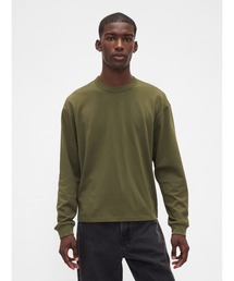 GAP（ギャップ）の「オーバーサイズ クロップド Tシャツ 長袖（Tシャツ/カットソー）」