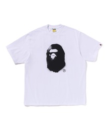 A BATHING APE Tシャツ エイプ 白 M A BATHING APE アベイシングエイプ 長袖Tシャツ ラインストーン