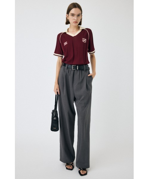 MOUSSY(マウジー)の「H/S KNIT GAME シャツ(ニット/セーター・レディース・ダークネイビー/バーガンディー/グレー/オフホワイト・FREE)」の13枚目の写真