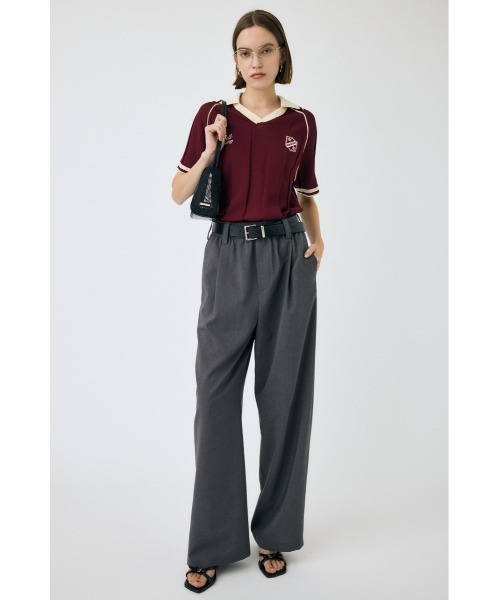 MOUSSY(マウジー)の「H/S KNIT GAME シャツ(ニット/セーター・レディース・ダークネイビー/バーガンディー/グレー/オフホワイト・FREE)」の14枚目の写真
