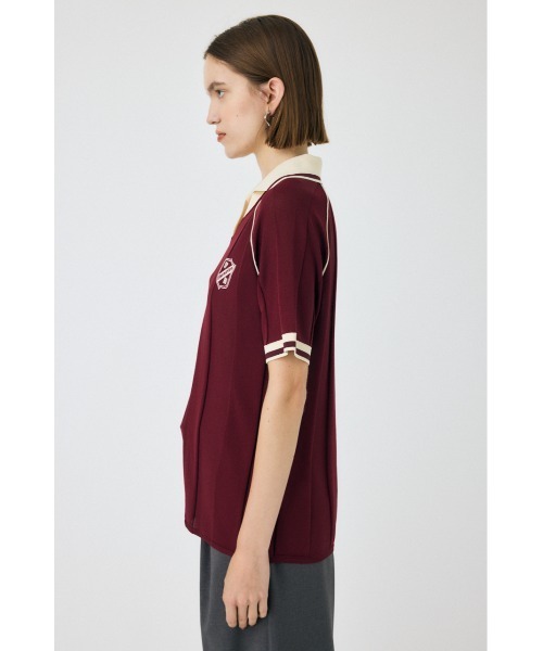MOUSSY(マウジー)の「H/S KNIT GAME シャツ(ニット/セーター・レディース・ダークネイビー/バーガンディー/グレー/オフホワイト・FREE)」の18枚目の写真