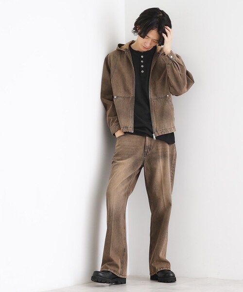 tk.TAKEO KIKUCHI(ティーケータケオキクチ)の「ヴィンテージライクデニムジップパーカ(パーカー・メンズ・ブラウン系その他/ブルー・03/02)」の6枚目の写真