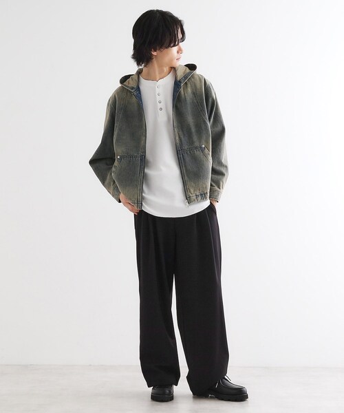 tk.TAKEO KIKUCHI(ティーケータケオキクチ)の「ヴィンテージライクデニムジップパーカ(パーカー・メンズ・ブラウン系その他/ブルー・03/02)」の10枚目の写真