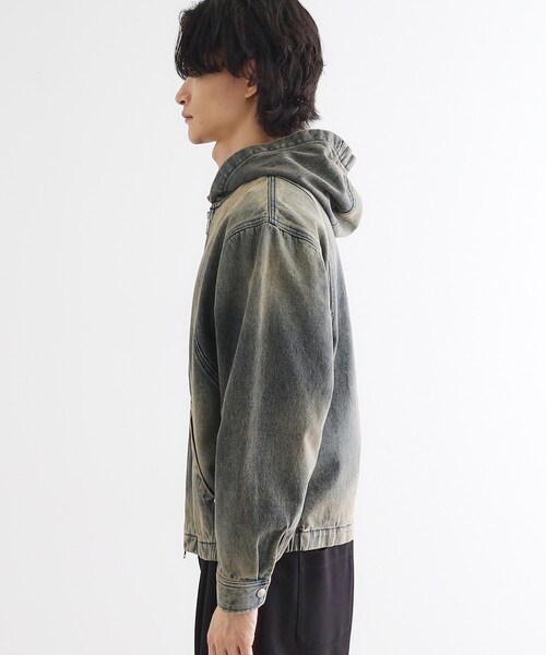 tk.TAKEO KIKUCHI(ティーケータケオキクチ)の「ヴィンテージライクデニムジップパーカ(パーカー・メンズ・ブラウン系その他/ブルー・03/02)」の13枚目の写真