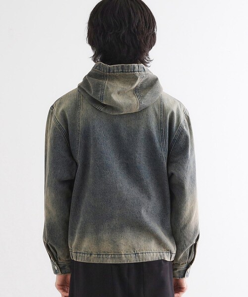 tk.TAKEO KIKUCHI(ティーケータケオキクチ)の「ヴィンテージライクデニムジップパーカ(パーカー・メンズ・ブラウン系その他/ブルー・03/02)」の14枚目の写真