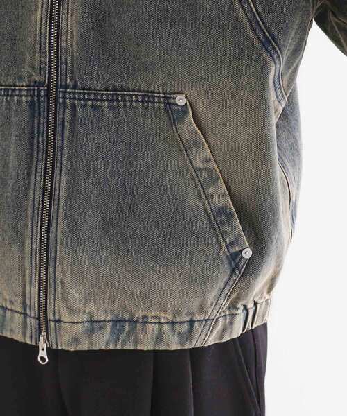 tk.TAKEO KIKUCHI(ティーケータケオキクチ)の「ヴィンテージライクデニムジップパーカ(パーカー・メンズ・ブラウン系その他/ブルー・03/02)」の18枚目の写真