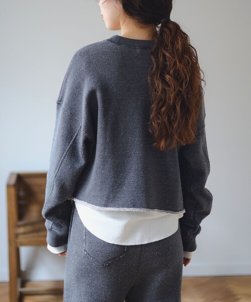 B:MING by BEAMS（ビーミングバイビームス）の「SIMPLE YET ローゲージ スウェット プルオーバー（スウェット・レディース・グレー/ネイビー・ONE SIZE）」の6枚目の写真