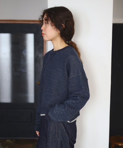 B:MING by BEAMS（ビーミングバイビームス）の「SIMPLE YET ローゲージ スウェット プルオーバー（スウェット・レディース・グレー/ネイビー・ONE SIZE）」の15枚目の写真