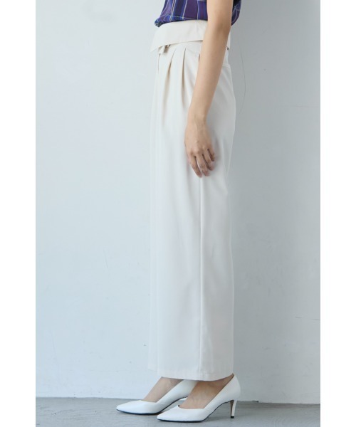 M.deux（エムドゥ）の「デザインウエストパンツ（その他パンツ・レディース・ブラック/オフホワイト・MEDIUM）」の6枚目の写真