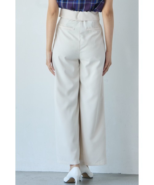 M.deux（エムドゥ）の「デザインウエストパンツ（その他パンツ・レディース・ブラック/オフホワイト・MEDIUM）」の7枚目の写真