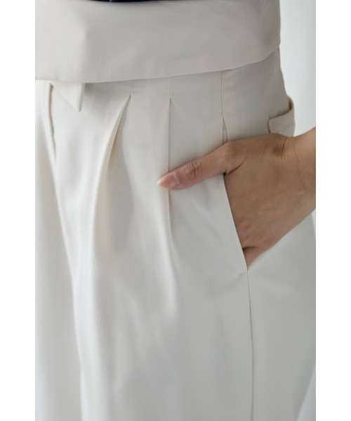 M.deux（エムドゥ）の「デザインウエストパンツ（その他パンツ・レディース・ブラック/オフホワイト・MEDIUM）」の9枚目の写真