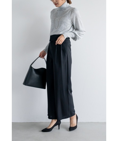 M.deux(エムドゥ)の「デザインウエストパンツ(その他パンツ・レディース・ブラック/オフホワイト・MEDIUM)」の14枚目の写真