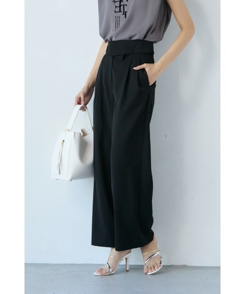 M.deux(エムドゥ)の「デザインウエストパンツ(その他パンツ・レディース・ブラック/オフホワイト・MEDIUM)」の16枚目の写真