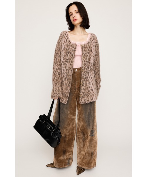 SLY（スライ）の「JQ LEOPARD C/D ジャガード レオパード カーディガン 秋服 冬服（カーディガン/ボレロ・レディース・ブラウン系その他2/ピンク系その他・FREE）」の9枚目の写真