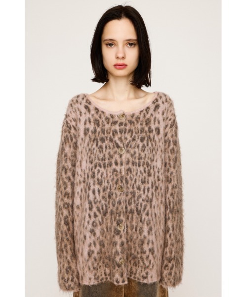 SLY（スライ）の「JQ LEOPARD C/D ジャガード レオパード カーディガン 秋服 冬服（カーディガン/ボレロ・レディース・ブラウン系その他2/ピンク系その他・FREE）」の11枚目の写真