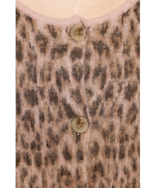SLY（スライ）の「JQ LEOPARD C/D ジャガード レオパード カーディガン 秋服 冬服（カーディガン/ボレロ・レディース・ブラウン系その他2/ピンク系その他・FREE）」の14枚目の写真