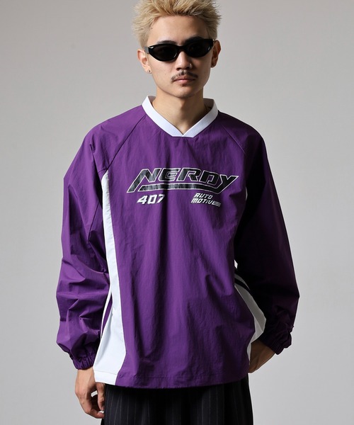 NERDY(ノルディ)の「サイドストリングレーシングウォームアップ(Tシャツ/カットソー・メンズ・イエロー/パープル・M/S)」の17枚目の写真