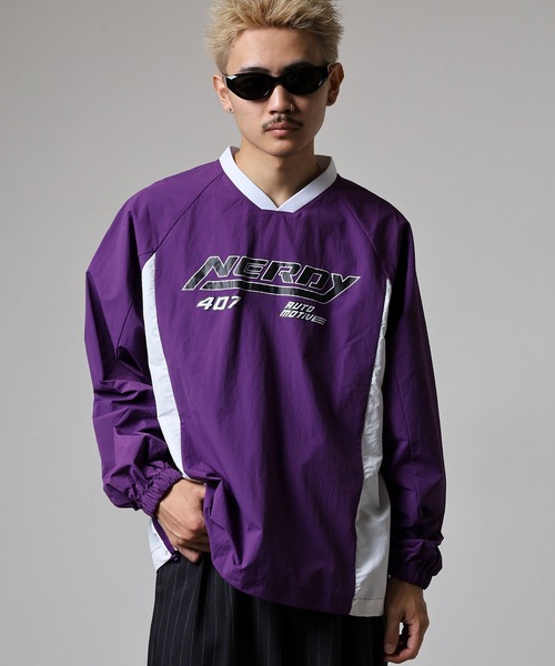 NERDY(ノルディ)の「サイドストリングレーシングウォームアップ(Tシャツ/カットソー・メンズ・イエロー/パープル・M/S)」の15枚目の写真