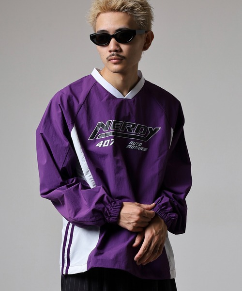 NERDY(ノルディ)の「サイドストリングレーシングウォームアップ(Tシャツ/カットソー・メンズ・イエロー/パープル・M/S)」の18枚目の写真