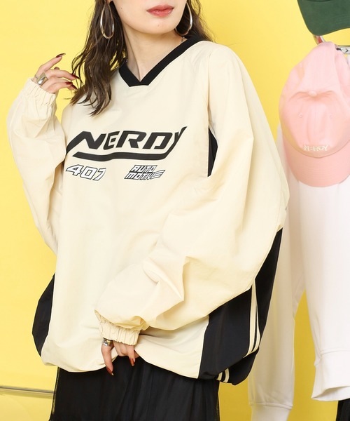 NERDY(ノルディ)の「サイドストリングレーシングウォームアップ(Tシャツ/カットソー・メンズ・イエロー/パープル・M/S)」の11枚目の写真