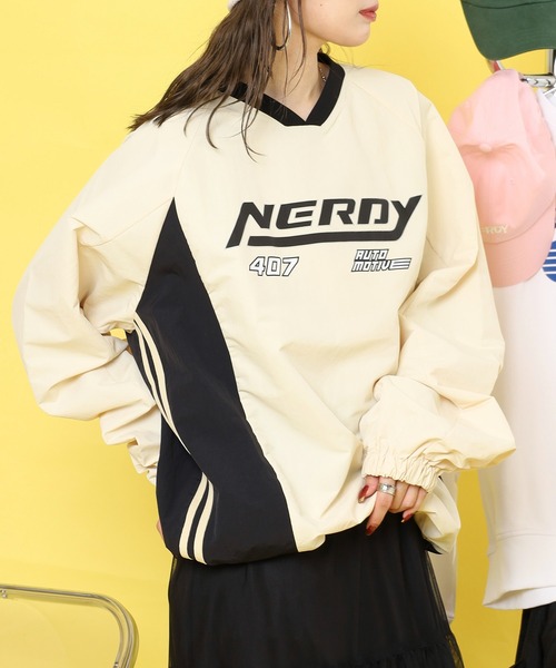 NERDY(ノルディ)の「サイドストリングレーシングウォームアップ(Tシャツ/カットソー・メンズ・イエロー/パープル・M/S)」の9枚目の写真