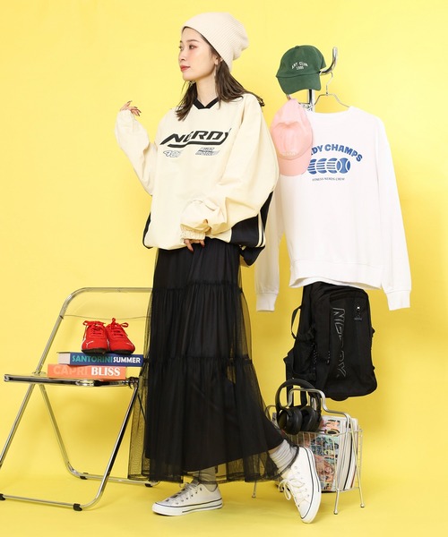 NERDY(ノルディ)の「サイドストリングレーシングウォームアップ(Tシャツ/カットソー・メンズ・イエロー/パープル・M/S)」の14枚目の写真