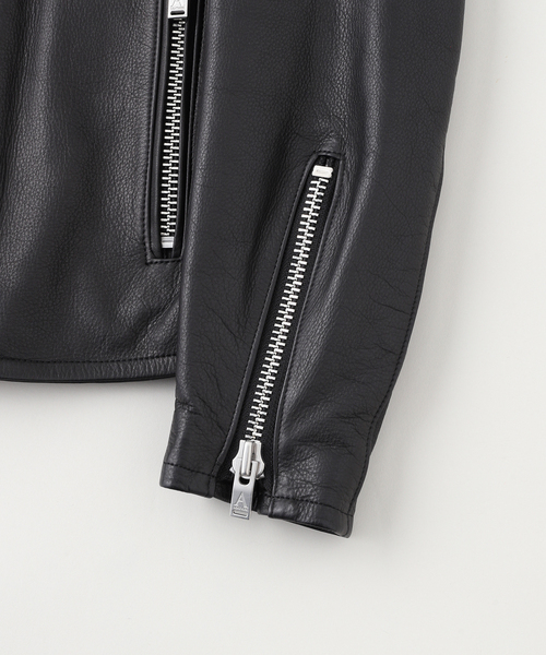 23A08-83N:A LEATHER サイズ54 本革 黒 ブラック タグ付き 未使用 定価