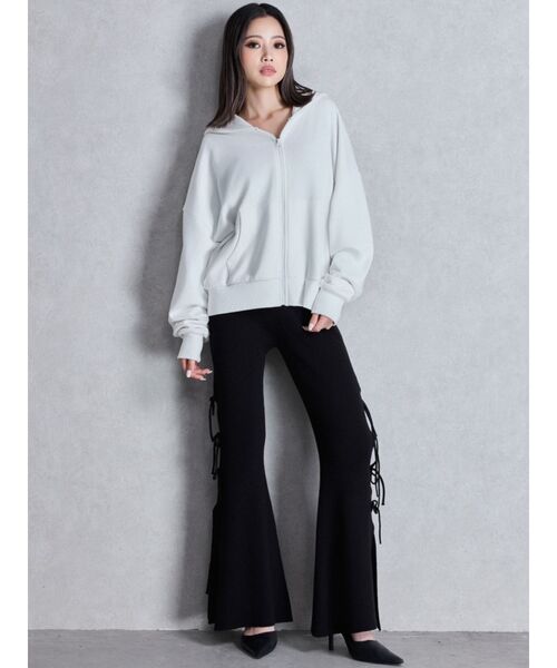 GYDA（ジェイダ）の「GYDA LOOSEスウェットZIP UPパーカー（パーカー・レディース・オフホワイト/グレー/ブラック・FREE）」の7枚目の写真