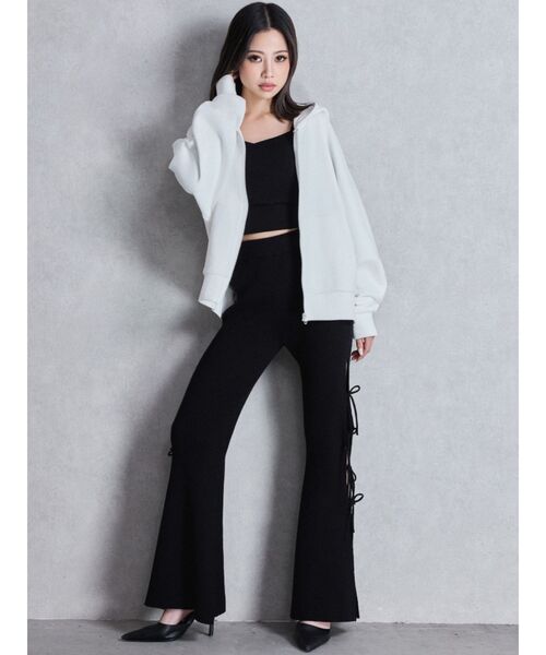 GYDA（ジェイダ）の「GYDA LOOSEスウェットZIP UPパーカー（パーカー・レディース・オフホワイト/グレー/ブラック・FREE）」の8枚目の写真