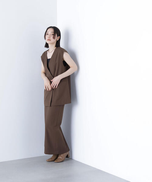 NATURAL BEAUTY BASIC(ナチュラルビューティーベーシック)の「◇ボクシージレ&ナロースカート(ワンピース・レディース・カーキ/ブラウン・P/S/MEDIUM)」の8枚目の写真