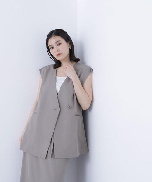 NATURAL BEAUTY BASIC(ナチュラルビューティーベーシック)の「◇ボクシージレ&ナロースカート(ワンピース・レディース・カーキ/ブラウン・P/S/MEDIUM)」の15枚目の写真