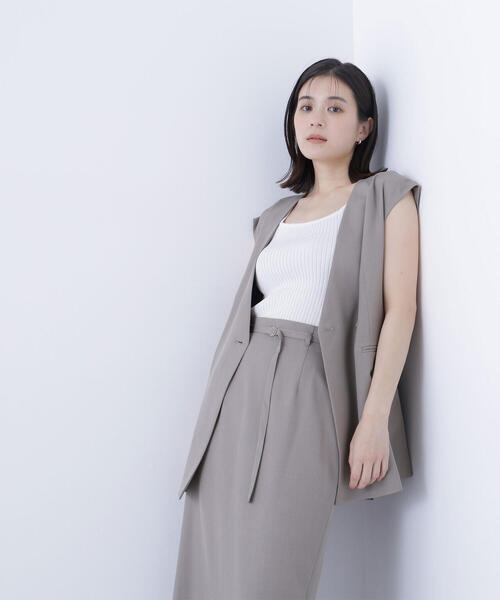 NATURAL BEAUTY BASIC(ナチュラルビューティーベーシック)の「◇ボクシージレ&ナロースカート(ワンピース・レディース・カーキ/ブラウン・P/S/MEDIUM)」の17枚目の写真