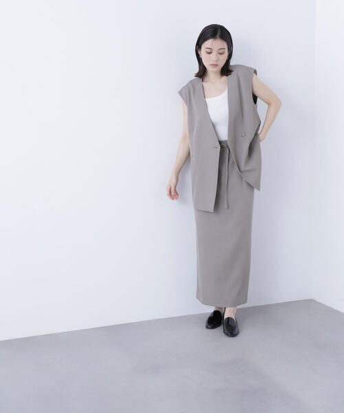 NATURAL BEAUTY BASIC(ナチュラルビューティーベーシック)の「◇ボクシージレ&ナロースカート(ワンピース・レディース・カーキ/ブラウン・P/S/MEDIUM)」の18枚目の写真