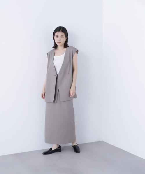 NATURAL BEAUTY BASIC(ナチュラルビューティーベーシック)の「◇ボクシージレ&ナロースカート(ワンピース・レディース・カーキ/ブラウン・P/S/MEDIUM)」の19枚目の写真