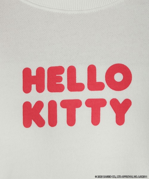 sanrio（サンリオ）の「【HELLO KITTY × forksy.】アソート フロントロゴプリント オーバーサイズ スウェット（スウェット・レディース・アイボリー/オフホワイト/ブラック系/スミクロ・FREE）」の5枚目の写真