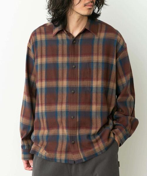 URBAN RESEARCH Sonny Label（アーバンリサーチサニーレーベル）の「リラックスフィットチェックレギュラーシャツ（シャツ/ブラウス・メンズ・ブルー系その他/グレー系その他/ブラウン系その他・MEDIUM/LARGE）」の14枚目の写真