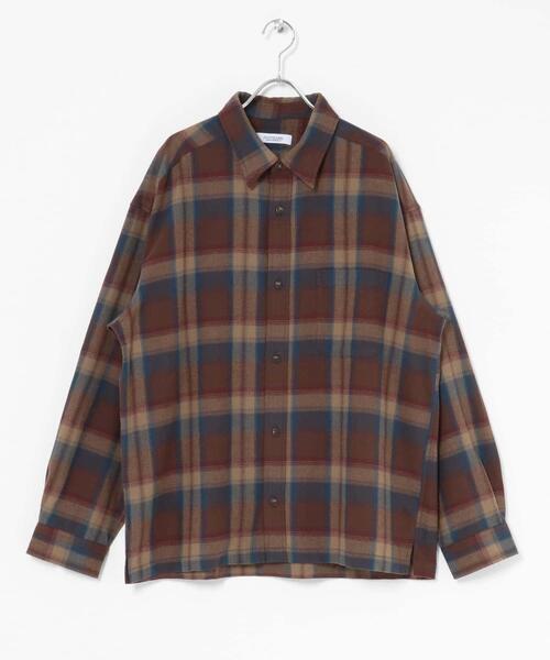 URBAN RESEARCH Sonny Label（アーバンリサーチサニーレーベル）の「リラックスフィットチェックレギュラーシャツ（シャツ/ブラウス・メンズ・ブルー系その他/グレー系その他/ブラウン系その他・MEDIUM/LARGE）」の18枚目の写真