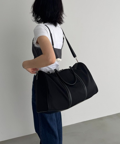 EFOLE（エフォル）の「【ZOZO限定】Nylon large boston bag / ナイロンLボストンバッグ（ボストンバッグ・レディース・ブラック/ベージュ・FREE）」の11枚目の写真