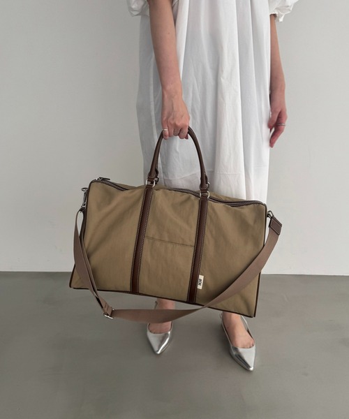 EFOLE（エフォル）の「【ZOZO限定】Nylon large boston bag / ナイロンLボストンバッグ（ボストンバッグ・レディース・ブラック/ベージュ・FREE）」の12枚目の写真