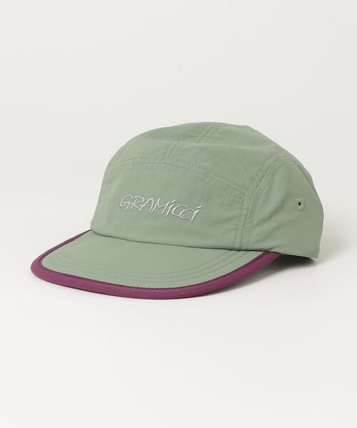 Gramicci（グラミチ）の「KIDS NYLON GRAMICCI CAP｜キッズナイロングラミチキャップ（キャップ・キッズ・ブラック/グレー系その他/グレー/ブルー・FREE）」の3枚目の写真