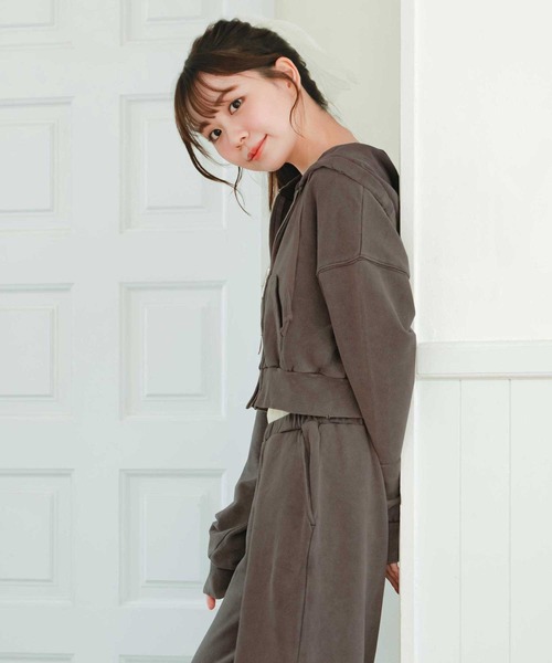 セール】ヴィンテージ ショートダブルジップパーカー【セットアップ