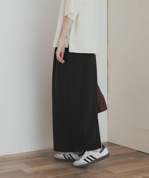 URBAN RESEARCH DOORS（アーバンリサーチドアーズ）の「カットジョーゼットストレートスカート（スカート・レディース・ブラック・SMALL/MEDIUM）」の3枚目の写真