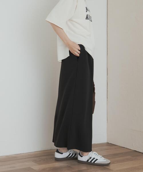 URBAN RESEARCH DOORS（アーバンリサーチドアーズ）の「カットジョーゼットストレートスカート（スカート・レディース・ブラック・SMALL/MEDIUM）」の6枚目の写真