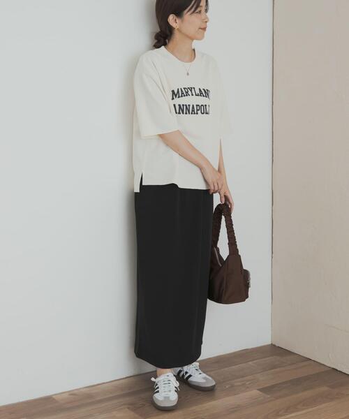 URBAN RESEARCH DOORS（アーバンリサーチドアーズ）の「カットジョーゼットストレートスカート（スカート・レディース・ブラック・SMALL/MEDIUM）」の9枚目の写真