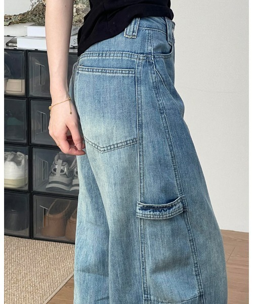REBALANCE(リバランス)の「ワイドレッグデザインデニム(デニムパンツ・レディース・A・MEDIUM/LARGE/X-LARGE)」の6枚目の写真
