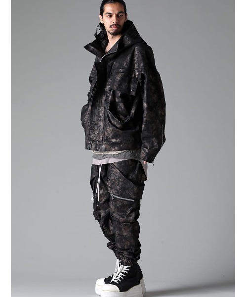 ROYAL FLASH（ロイヤルフラッシュ）の「A.F ARTEFACT/エーエフ・アーティファクト/Metal Steam Camouflage Hooded Blouson/ag-12004-1（ブルゾン・メンズ・ブラック・2/3）」の4枚目の写真