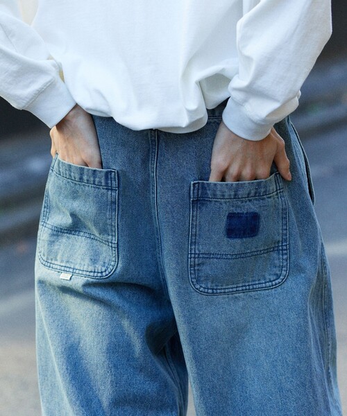 FREAK'S STORE（フリークスストア）の「FREAK’S STORE/フリークスストア ワイドシルエット ツイステッド カーブデニムパンツ（デニムパンツ・メンズ・ブラック/ネイビー/サックスブルー・SMALL/MEDIUM/LARGE）」の10枚目の写真